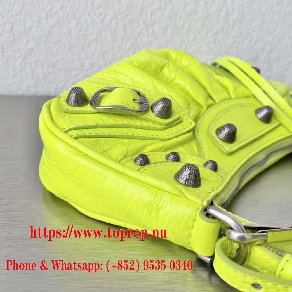 Balenciaga-Women-Le-Cagole-Mini-Purse-With-Chain-in-Neon-Yellow-Arena-Lambskin-5.jpg